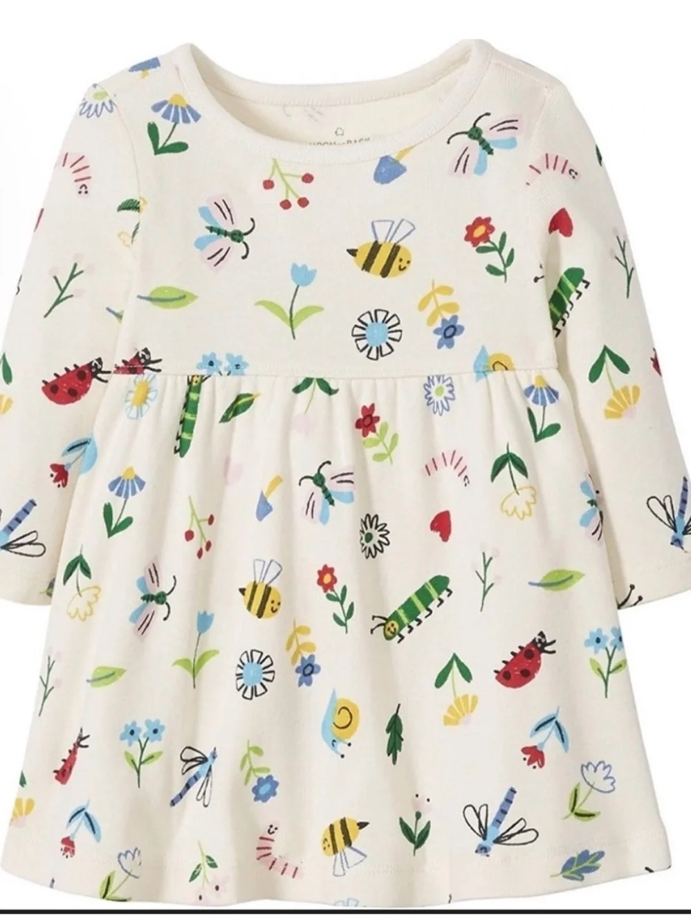 Hanna Andersson Moon & Back Girls Organic Cotton Long Sleeve Knit Dress Size 2T - Picture 1 of 4